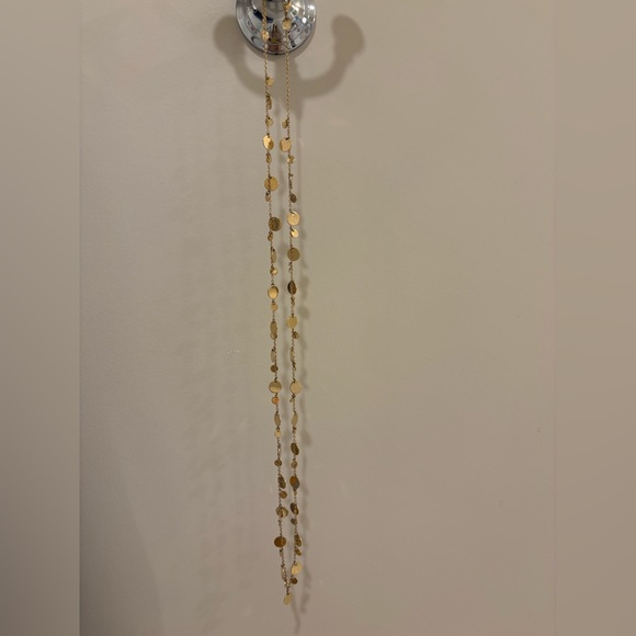 Lia Sophia Gold Coin Necklace Long Chain Layering Statement Jewelry - Picture 8 of 9